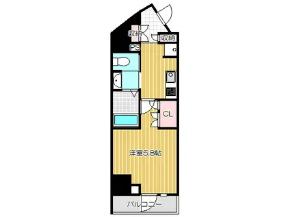 レジディア中延II(1K/9階)の間取り写真