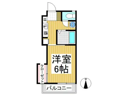 ロイヤルパレス三好町I(1K/1階)の間取り写真