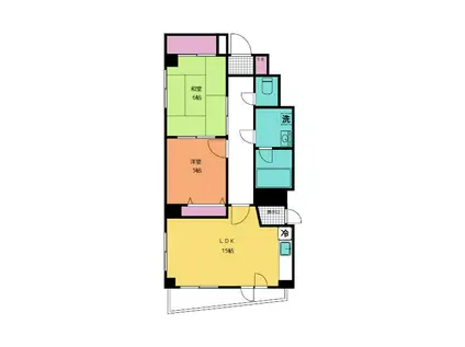 LANDSITZ平塚(2LDK/1階)の間取り写真