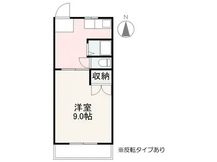 ホームズ1(1K/4階)の間取り写真