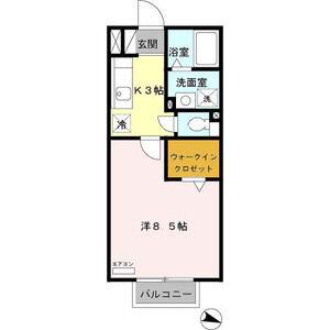 ラポールICHIGI(1K/1階)の間取り写真