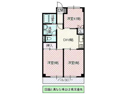 コープカメリア(3DK/5階)の間取り写真