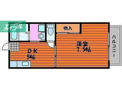 メゾンウィスパーIII(1DK/1階)の間取り写真