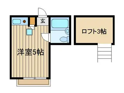 ライフピア京(ワンルーム/1階)の間取り写真