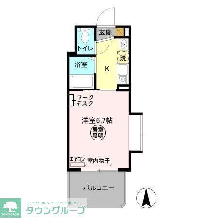 パティオ坂巻(1K/3階)の間取り写真