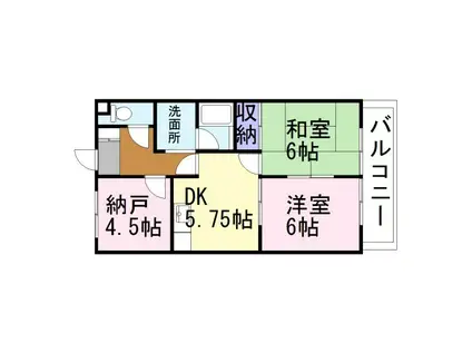 ケスハイツ一色(3DK/2階)の間取り写真