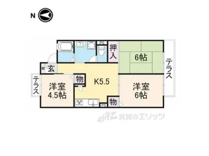 レスポワール1(3DK/2階)の間取り写真