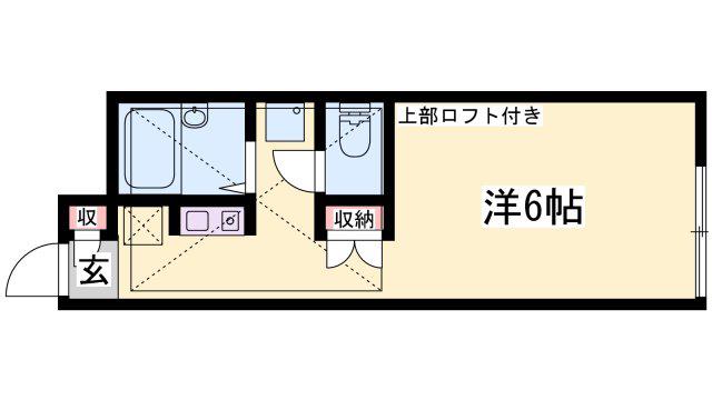 サニーフラット辻井(1K/1階)の間取り写真