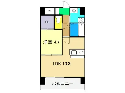 MOLTE STELLE(1LDK/5階)の間取り写真