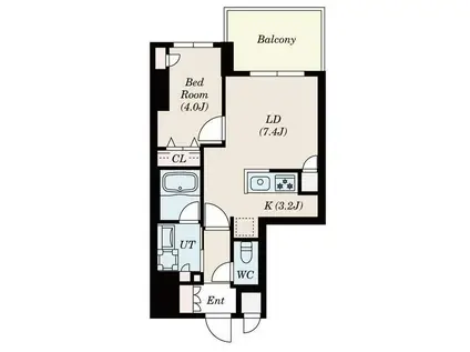 S-RESIDENCE大森BRESA(1LDK/2階)の間取り写真