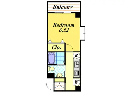 PALACE(1K/3階)の間取り写真