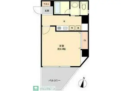 プロビデンス金山(1K/8階)の間取り写真