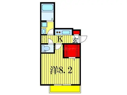 サンプラス立石(1K/1階)の間取り写真