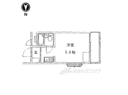 ランドヒルパ-トⅢ(ワンルーム/1階)の間取り写真