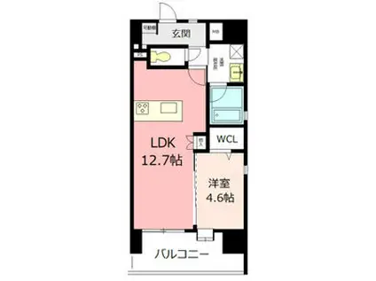 MAKIKI GARDEN PLACE(1LDK/12階)の間取り写真
