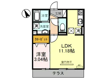 IL FIORE(1LDK/1階)の間取り写真