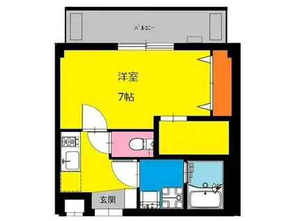 BCASA浅草イースト(1DK/5階)の間取り写真