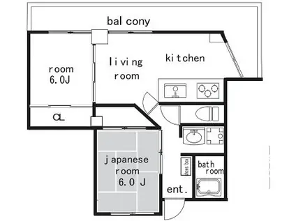 ライフステージ新大阪(2LDK/1階)の間取り写真