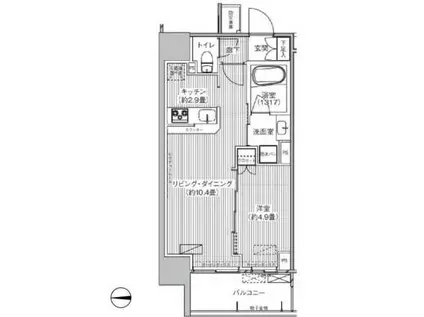 ヒューリックレジデンス新御茶ノ水(1LDK/12階)の間取り写真