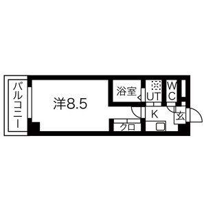 プロビデンス新瑞橋(1K/6階)の間取り写真
