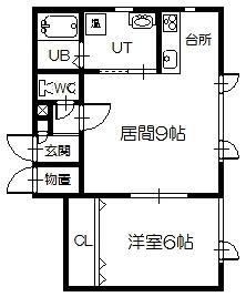 ＪＲ富良野線 神楽岡駅 徒歩16分 2階建 築11年(1LDK/2階)の間取り写真