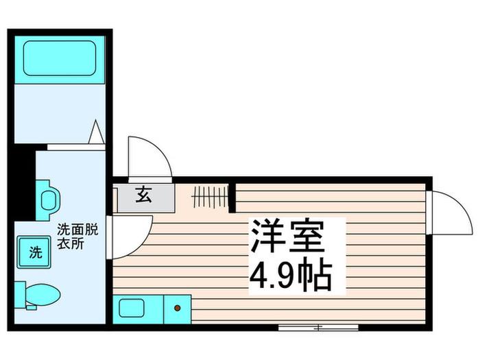 クレサージュ西新井(ワンルーム/4階)の間取り写真