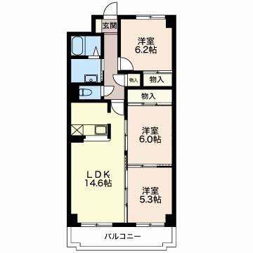 FOUR SEASONS(3LDK/4階)の間取り写真