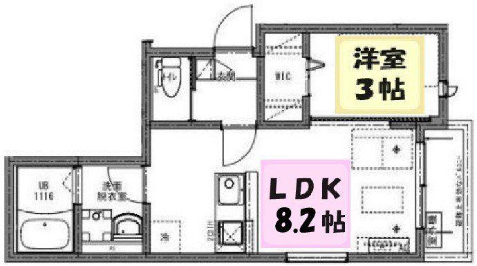 KEIAI RESIDENCE 西浦和(1LDK/1階)の間取り写真