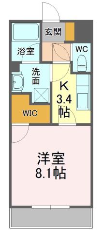 LA・MERI(1K/1階)の間取り写真