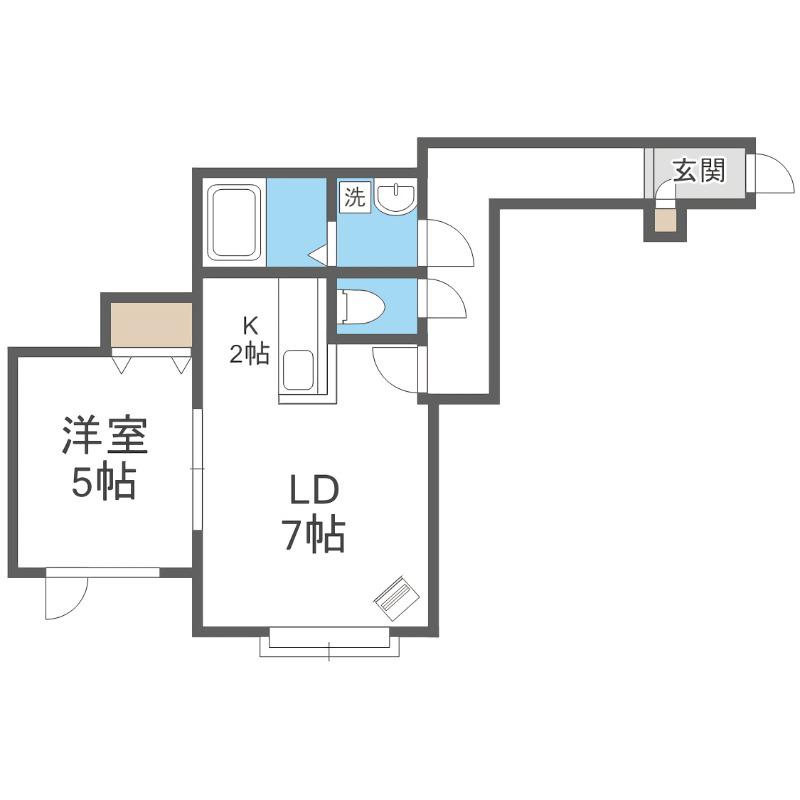 スタービレッジ(1LDK/2階)の間取り写真