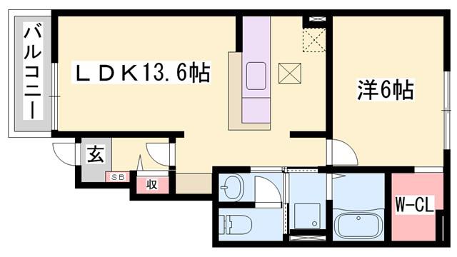 グランチャレットII(1LDK/1階)の間取り写真