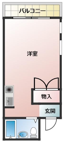 FITSビル段原南(ワンルーム/2階)の間取り写真
