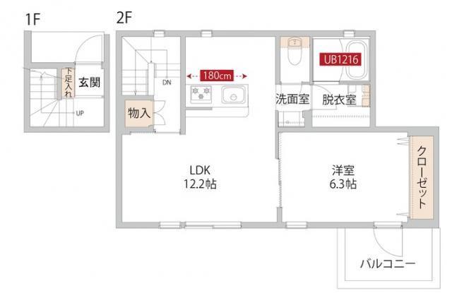 アーク南経堂(1LDK/2階)の間取り写真