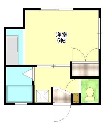 サンハイツいのうえ(ワンルーム/2階)の間取り写真