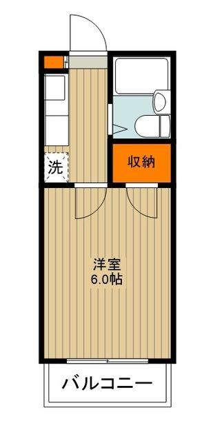 エマーユ川越東田町(1K/1階)の間取り写真