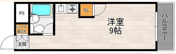 JGS緑丘マンション(ワンルーム/5階)の間取り写真