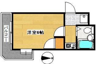 カレッジタウンウィング(1K/1階)の間取り写真