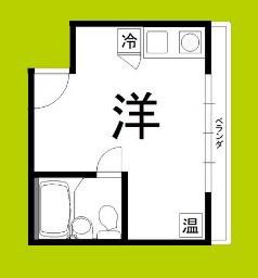 メゾン丸栄ハイツ(ワンルーム/2階)の間取り写真
