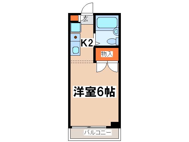 グランデュールOKADA(1K/2階)の間取り写真