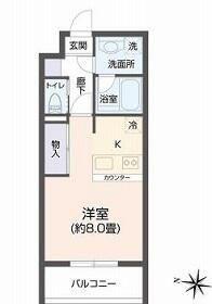 ヴィアーレ新寺(ワンルーム/6階)の間取り写真