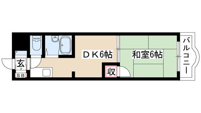 コープクレイン(1DK/2階)の間取り写真