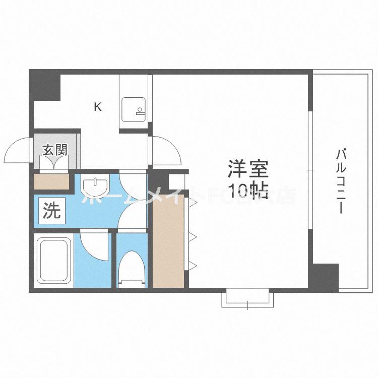 S-FORT江坂公園(1K/7階)の間取り写真