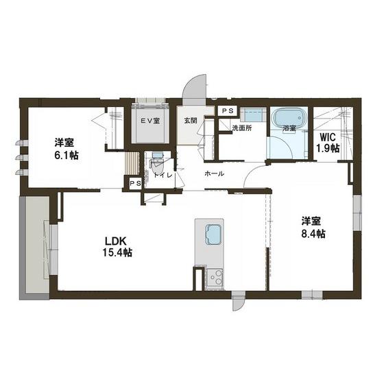 CENTRAL JIGYO(2LDK/1階)の間取り写真