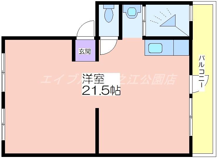 南港厚生年金共同4号館(ワンルーム/3階)の間取り写真