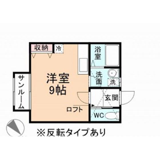 PASTEL SQUARE(ワンルーム/2階)の間取り写真