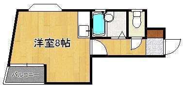 SYM.BLDII(ワンルーム/3階)の間取り写真