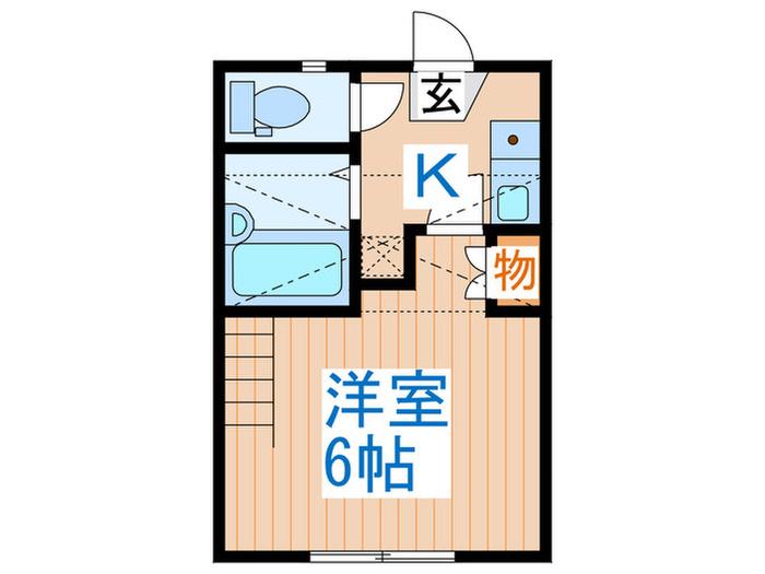 ヴェラノーバ双葉I(1K/1階)の間取り写真