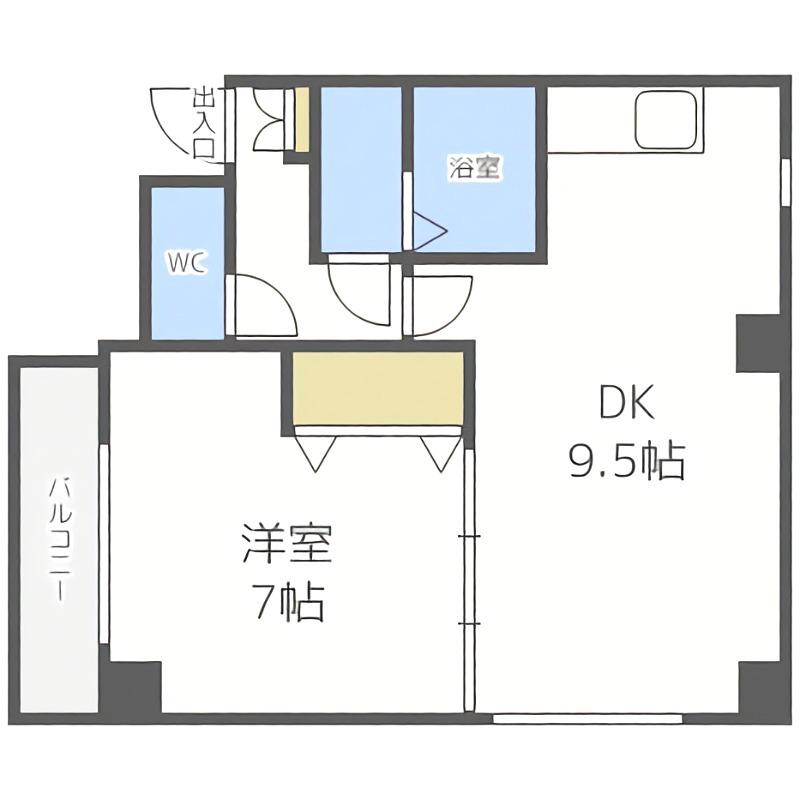 ステージ48(1LDK/4階)の間取り写真