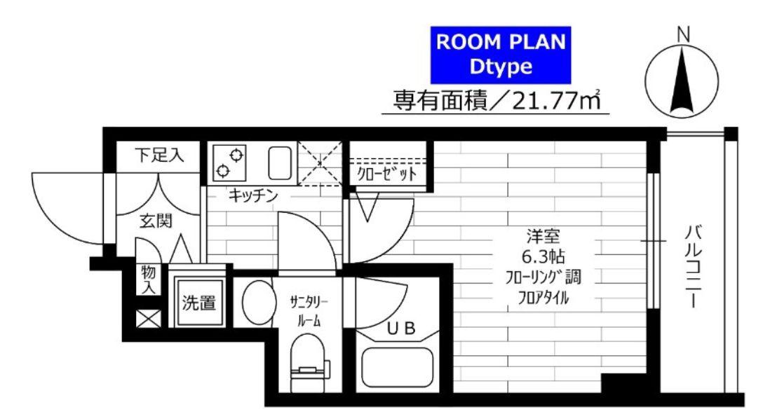 グランドコンシェルジュ高井戸(1K/4階)の間取り写真