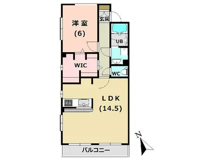 エスペランサ(1LDK/2階)の間取り写真